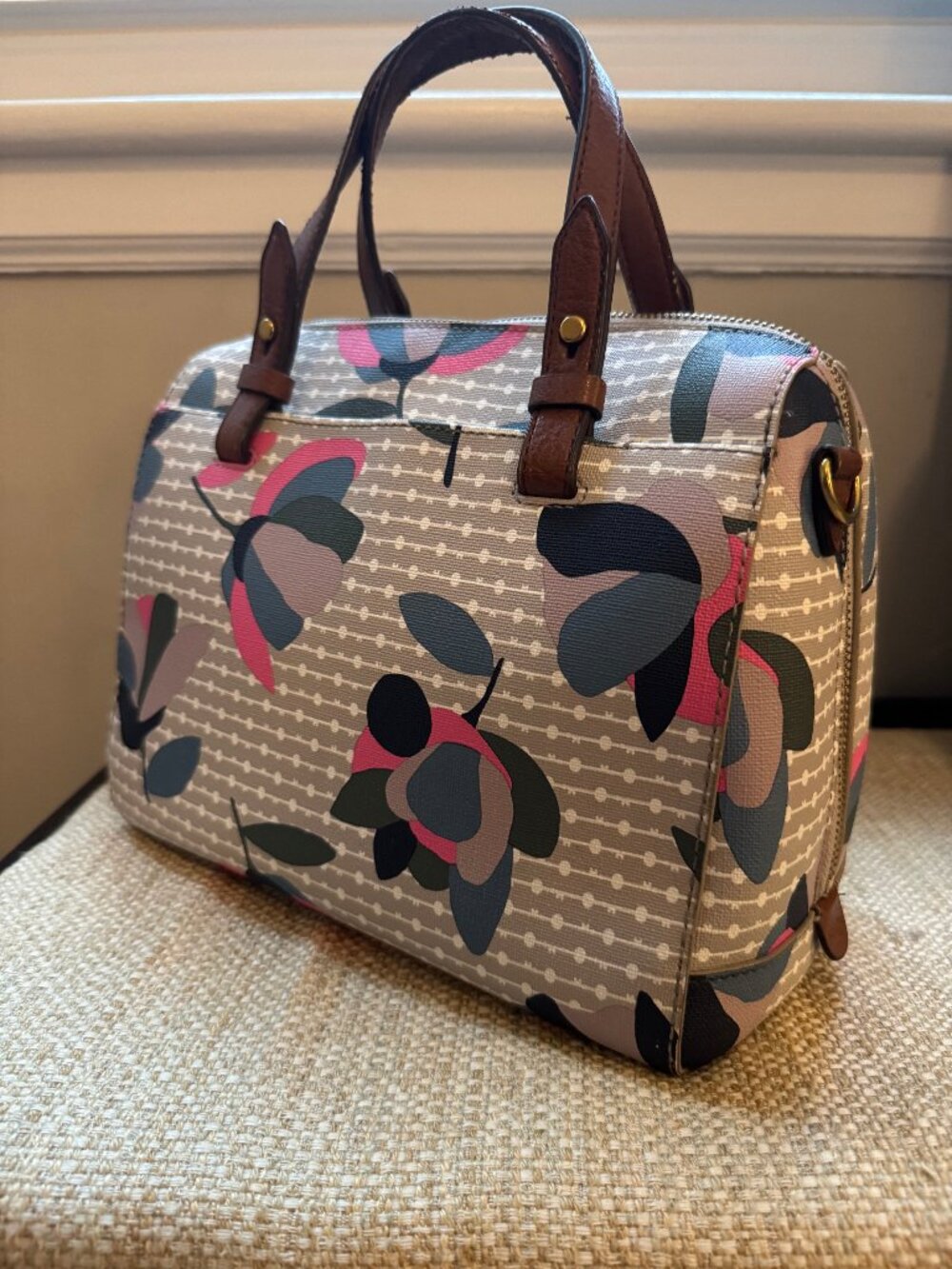 FOSSIL Floral Print Handbag